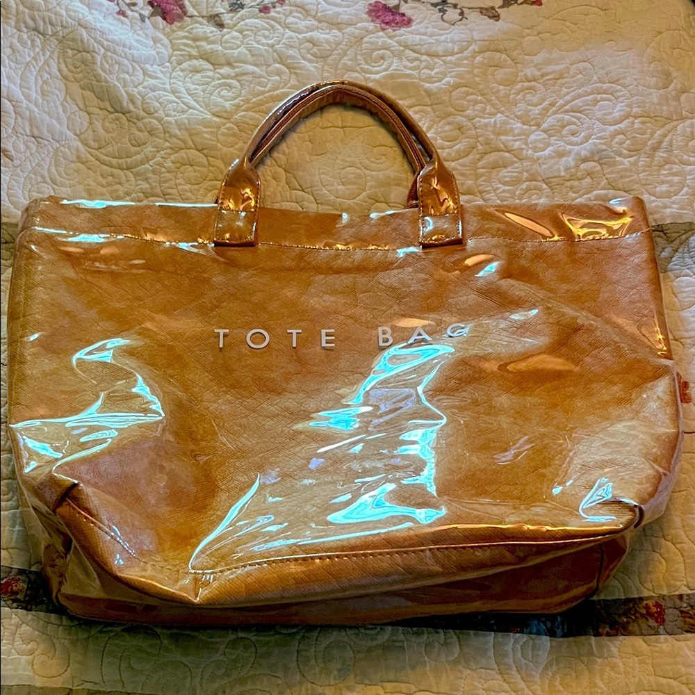 Shiny Golden Tote Bag